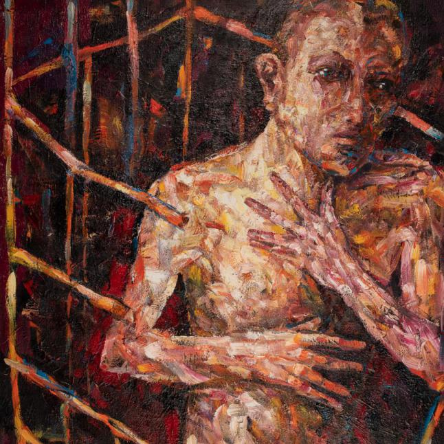 "aus der Konstruktion I", 190 x 140 cm, 2020,  IMG 1190