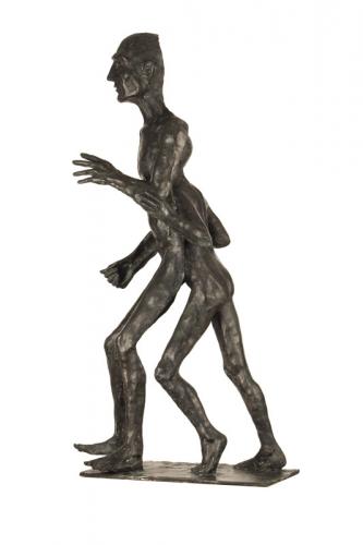 Mit großer Maske III, 114 cm, 2015- IMG 4830